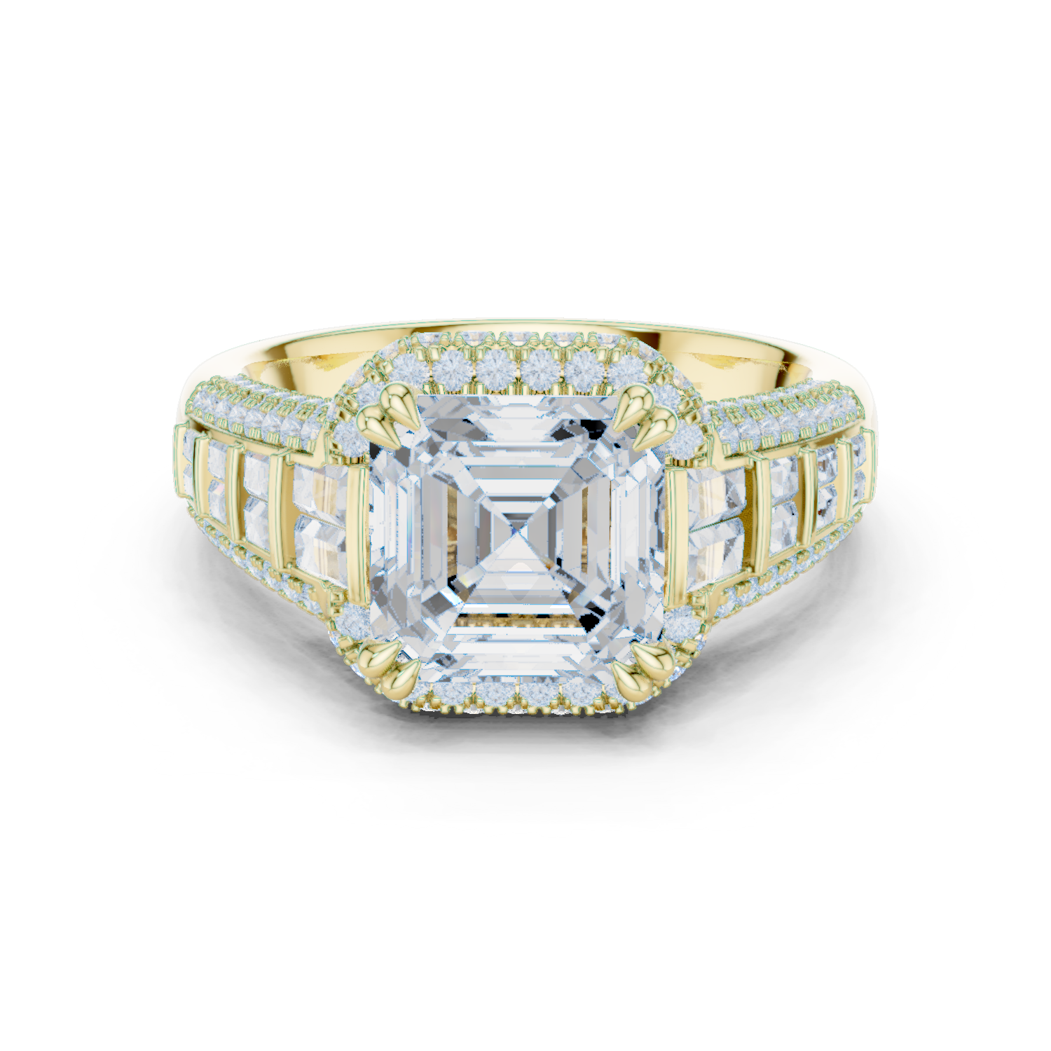 Mixed Shape Lab Grown Diamond Halo Ring