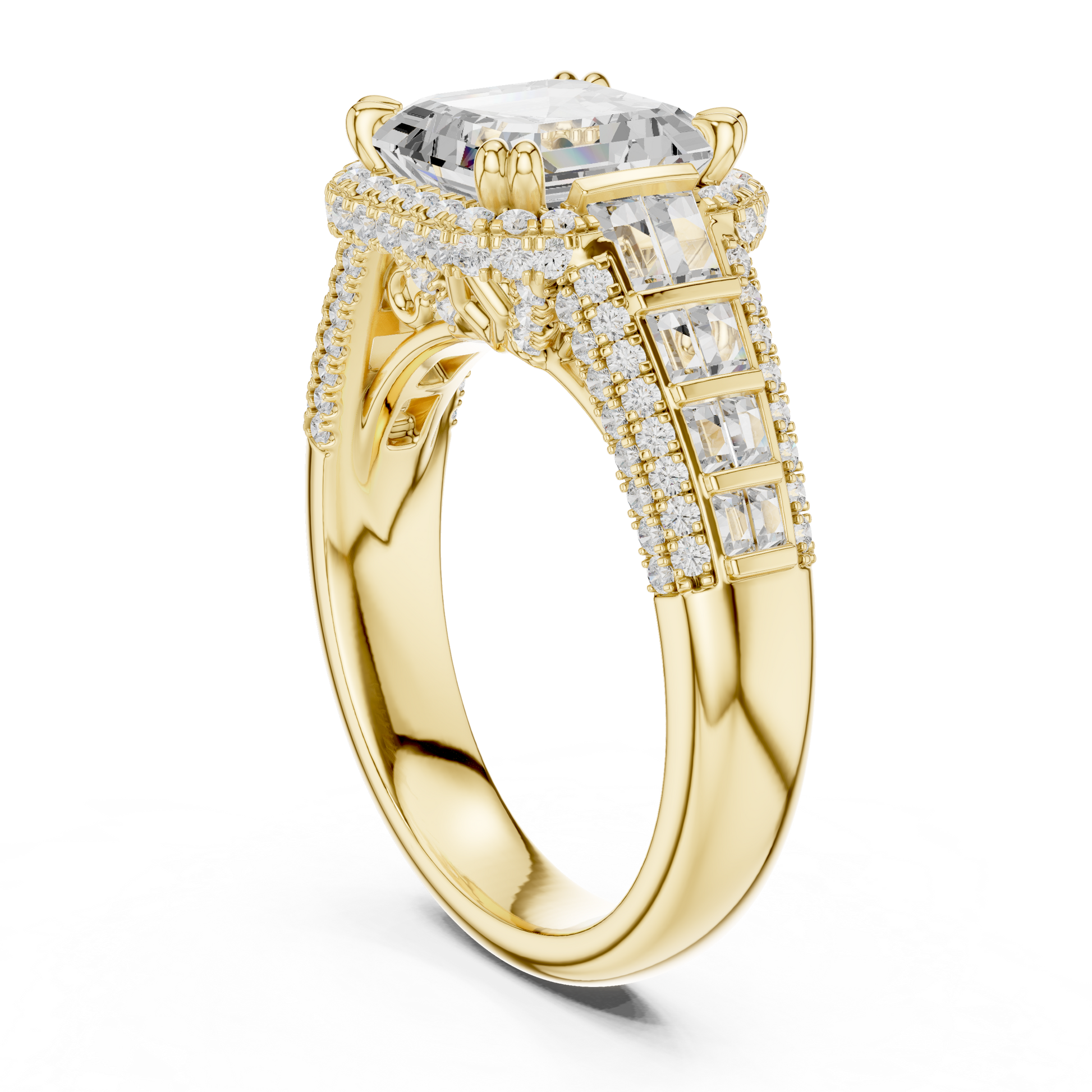 Mixed Shape Lab Grown Diamond Halo Ring