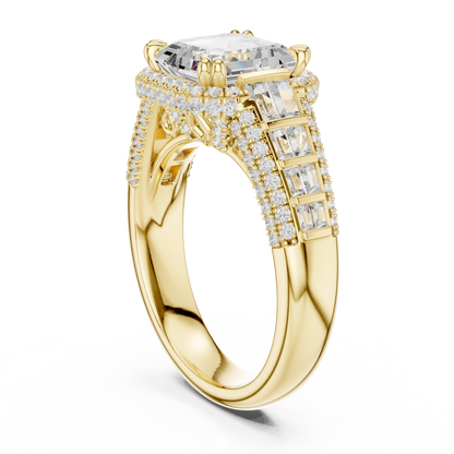 Mixed Shape Lab Grown Diamond Halo Ring