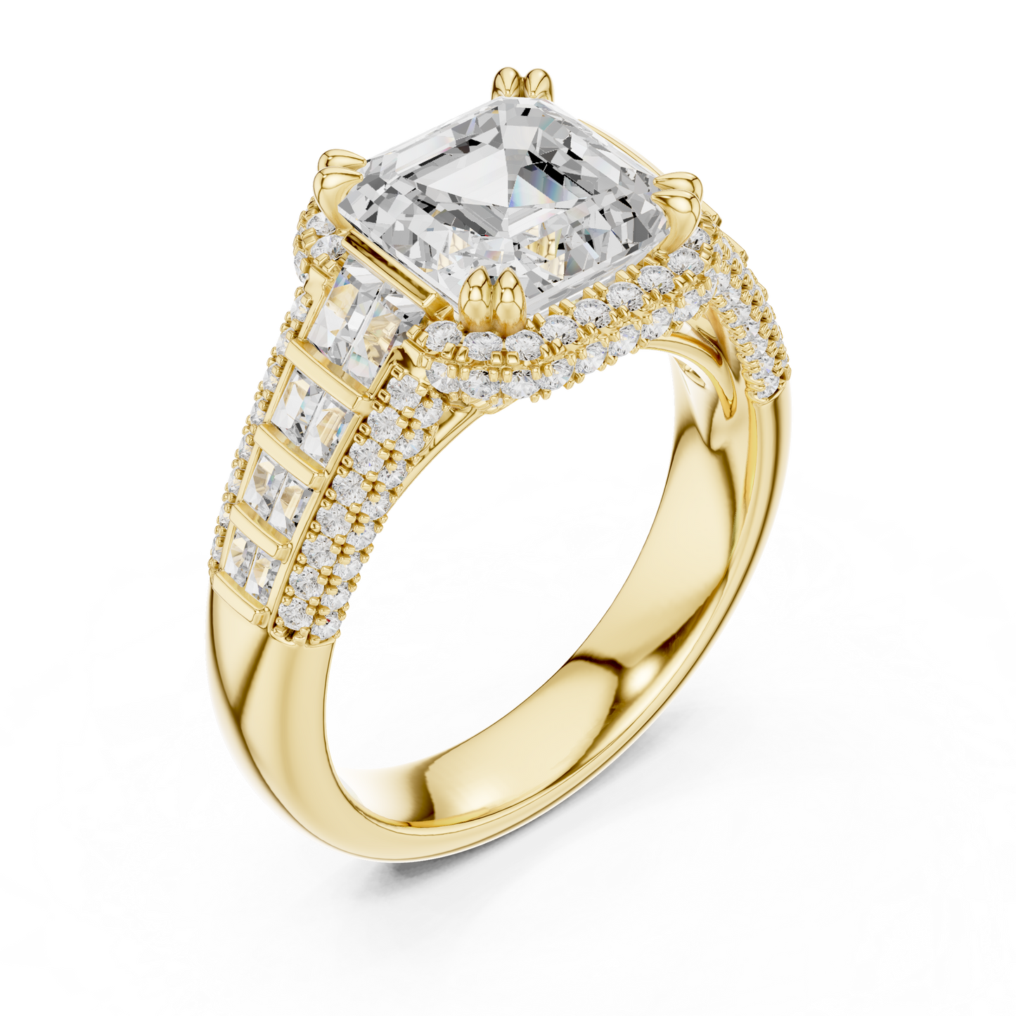 Mixed Shape Lab Grown Diamond Halo Ring