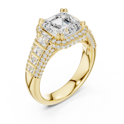 Mixed Shape Lab Grown Diamond Halo Ring