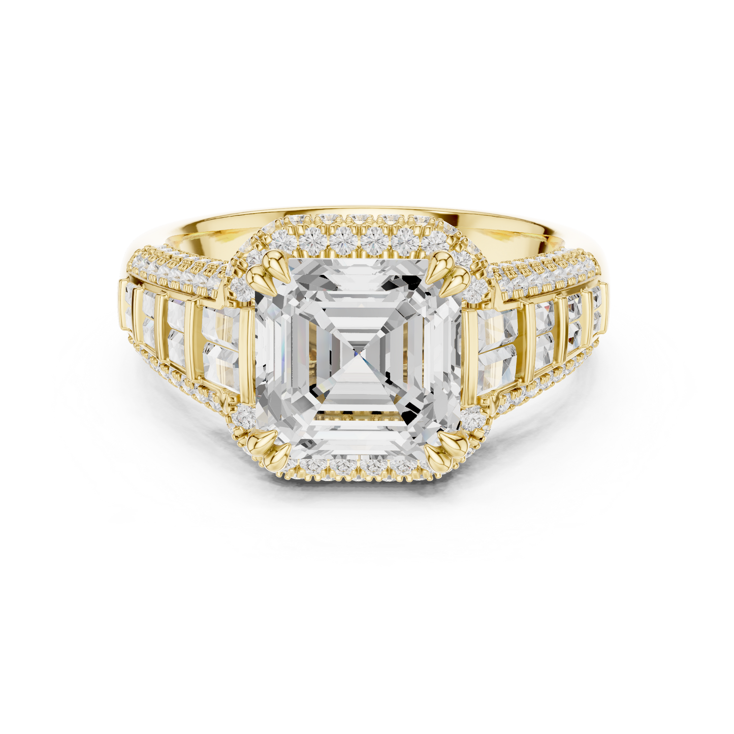 Mixed Shape Lab Grown Diamond Halo Ring