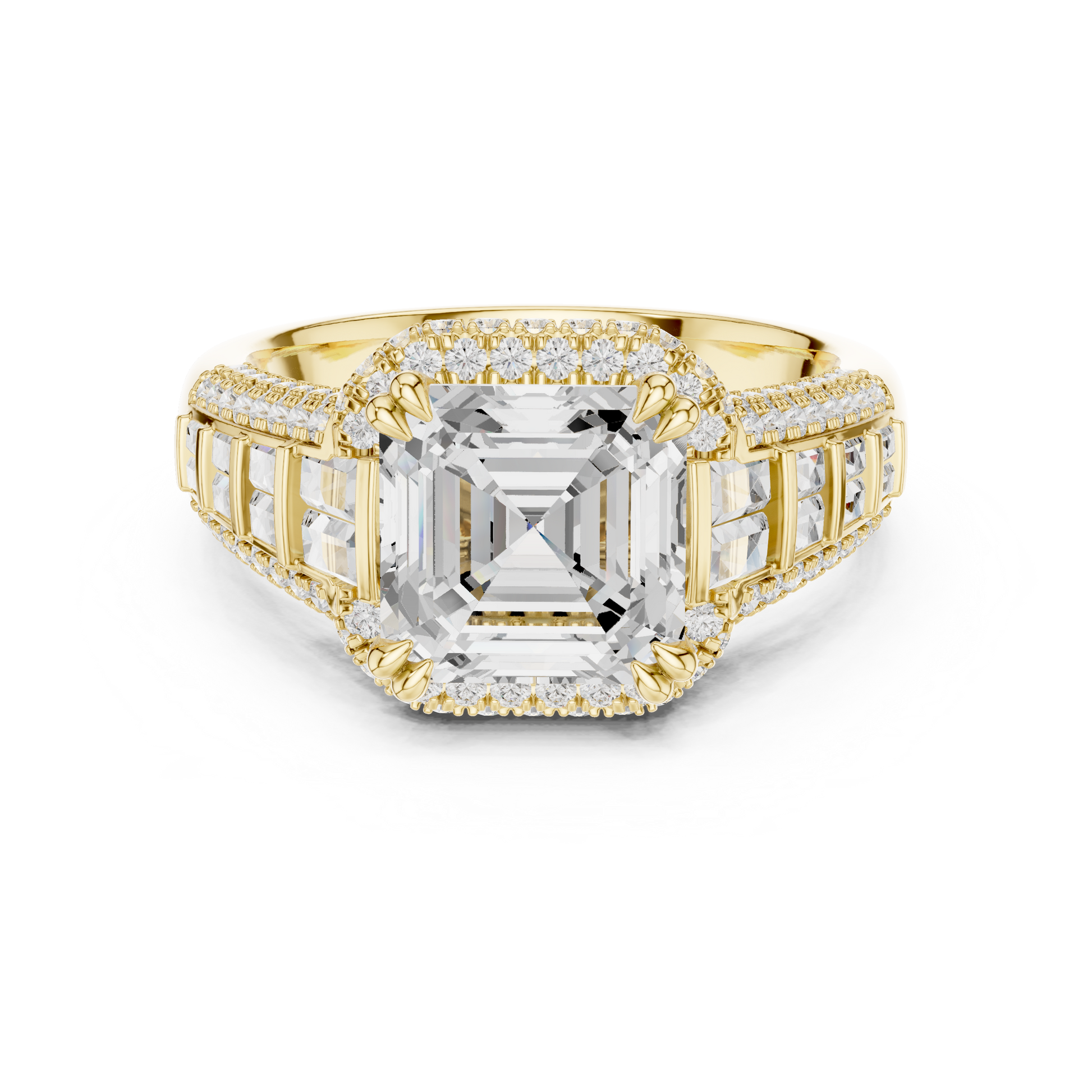 Mixed Shape Lab Grown Diamond Halo Ring