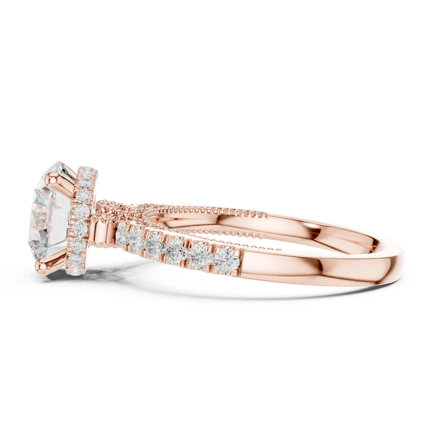 Mixed Shape Lab Grown Diamond Halo Ring