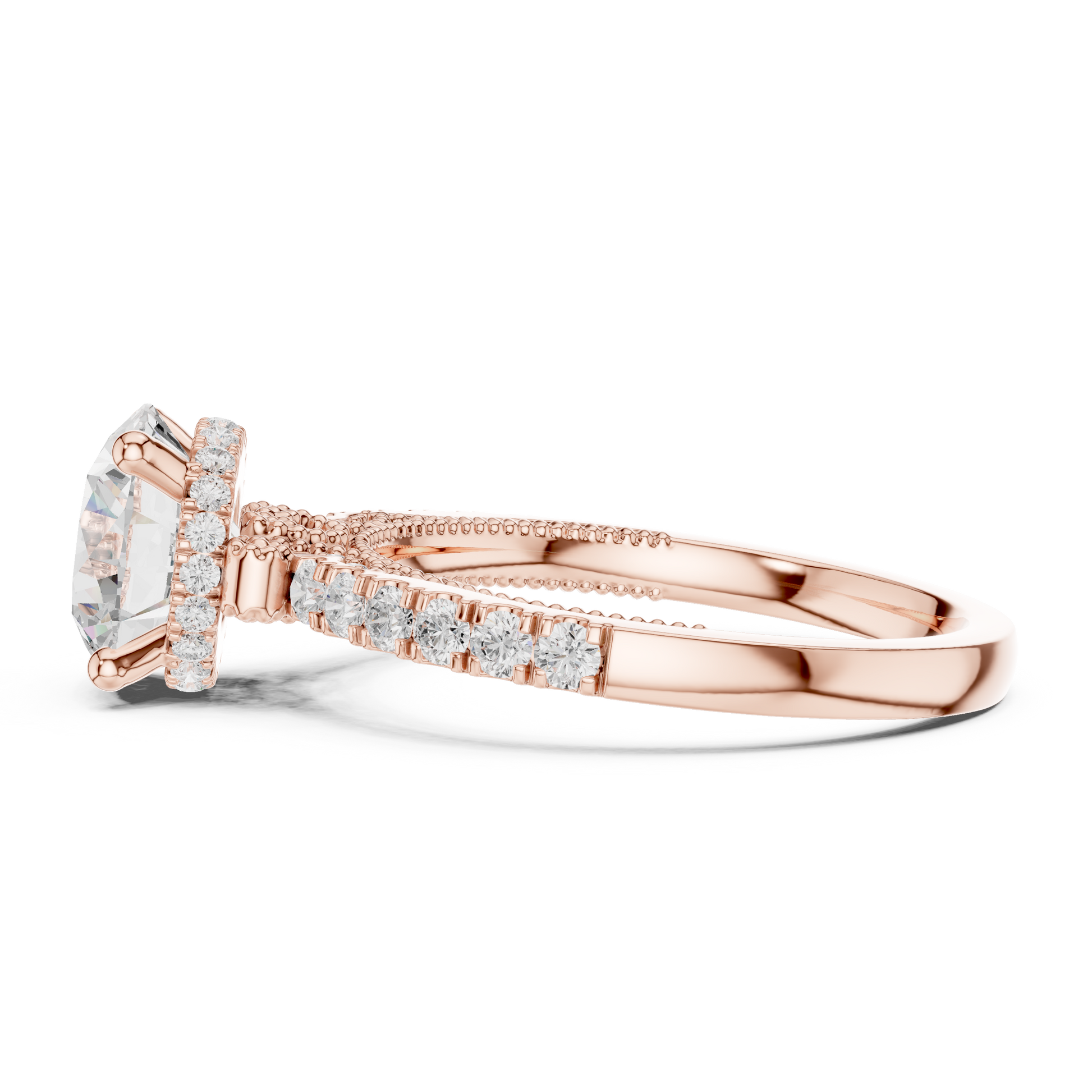 Mixed Shape Lab Grown Diamond Halo Ring