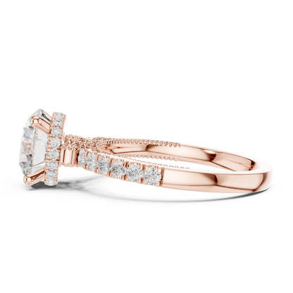 Mixed Shape Lab Grown Diamond Halo Ring