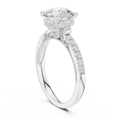 Mixed Shape Lab Grown Diamond Halo Ring