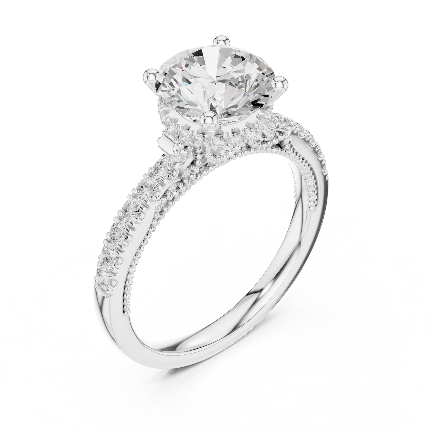 Mixed Shape Lab Grown Diamond Halo Ring