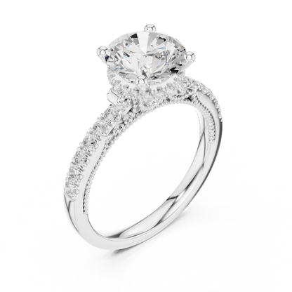 Mixed Shape Lab Grown Diamond Halo Ring