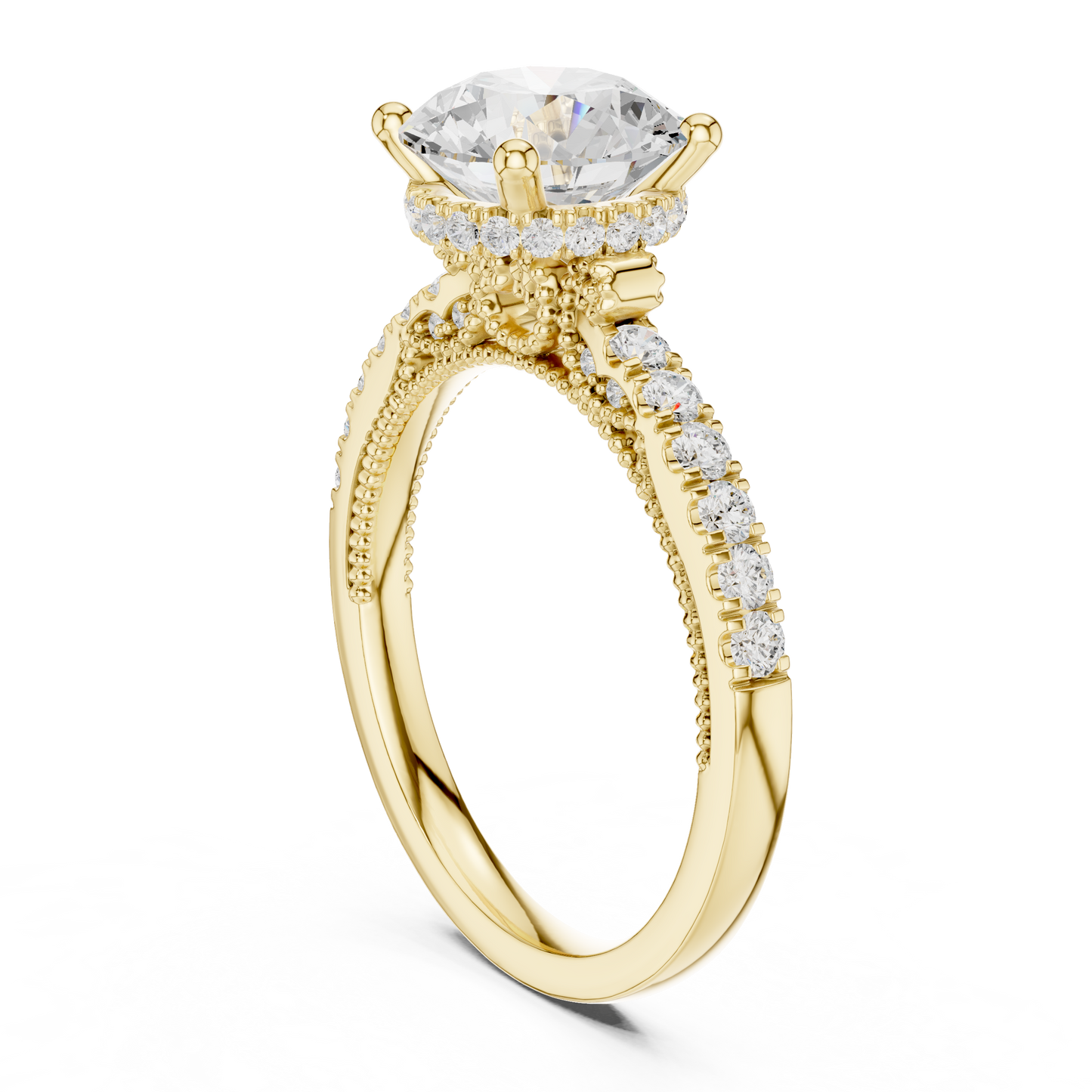 Mixed Shape Lab Grown Diamond Halo Ring