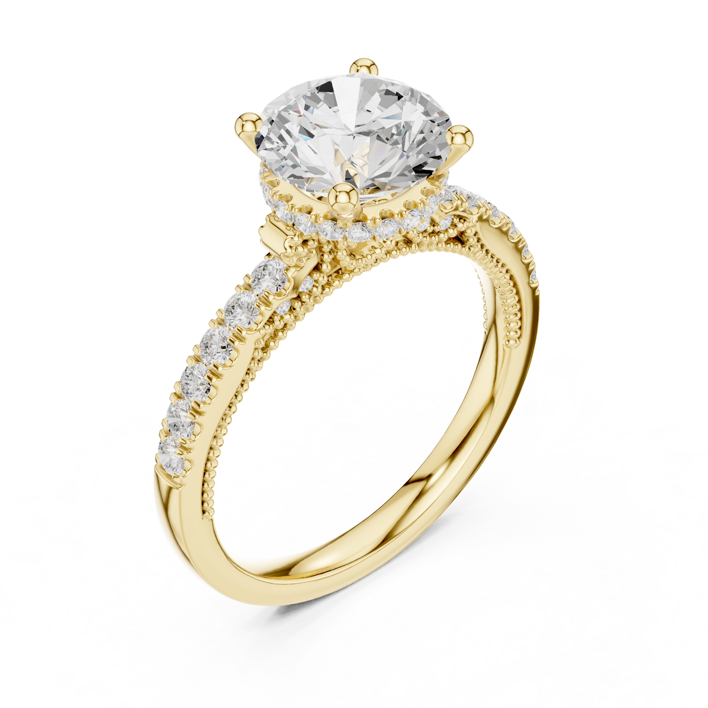 Mixed Shape Lab Grown Diamond Halo Ring
