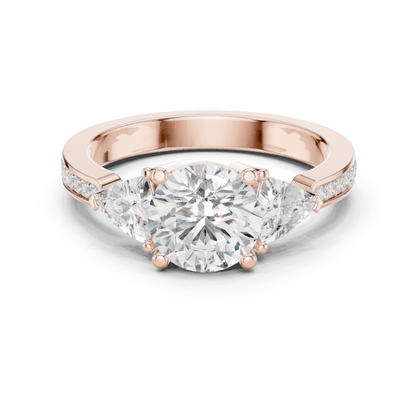 Mixed Shape Lab Grown Diamond Side Stone Ring