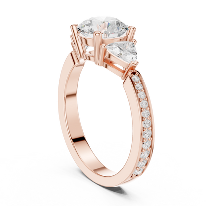 Mixed Shape Lab Grown Diamond Side Stone Ring