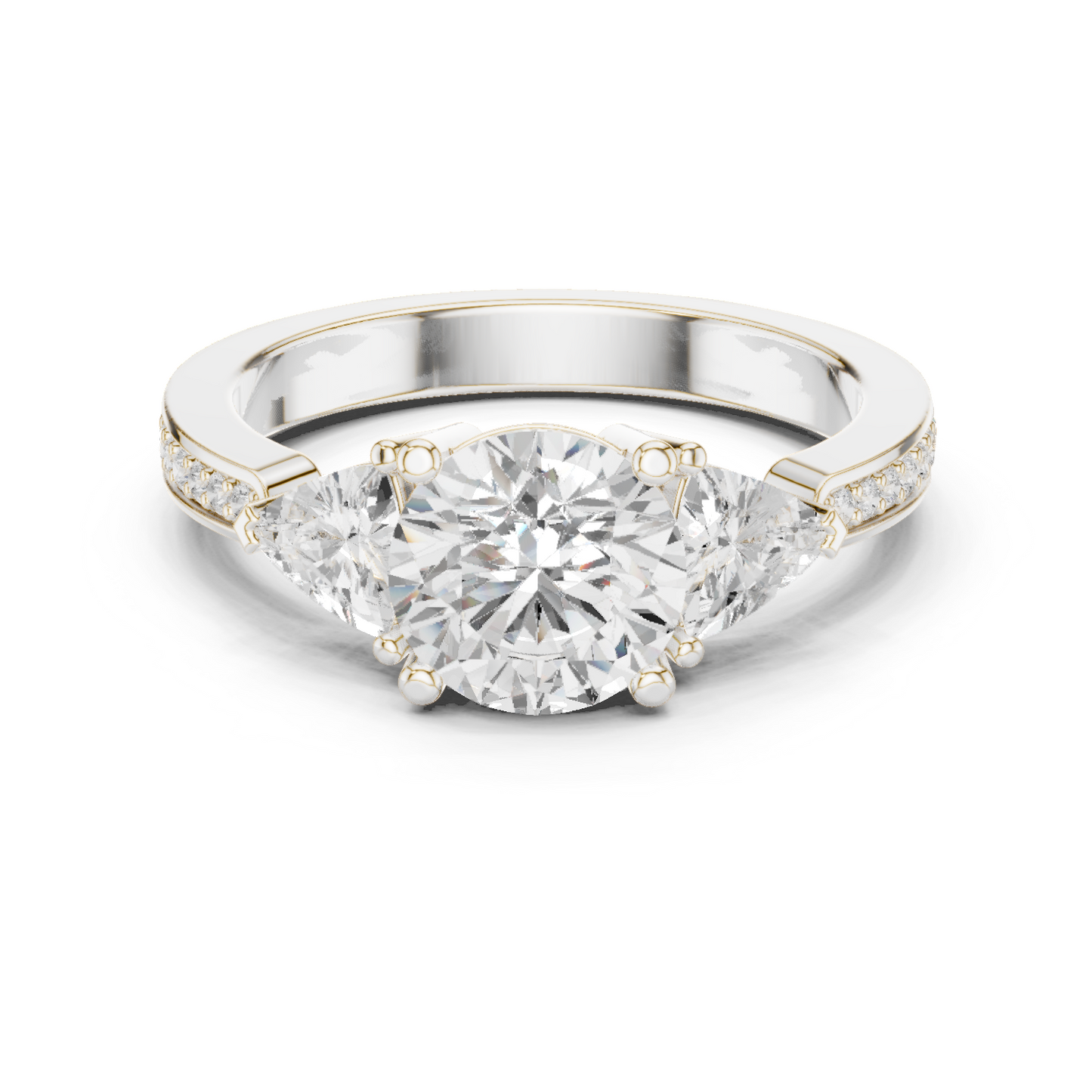 Mixed Shape Lab Grown Diamond Side Stone Ring