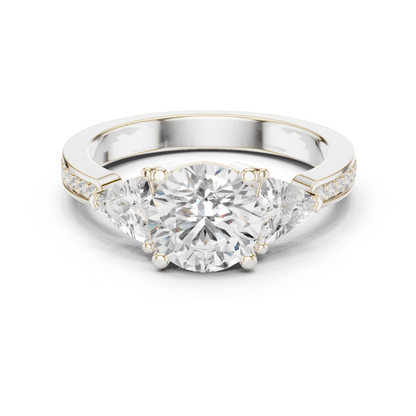 Mixed Shape Lab Grown Diamond Side Stone Ring