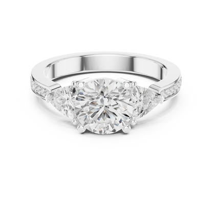 Mixed Shape Lab Grown Diamond Side Stone Ring
