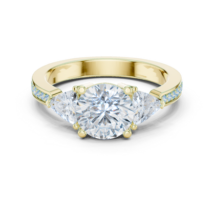 Mixed Shape Lab Grown Diamond Side Stone Ring