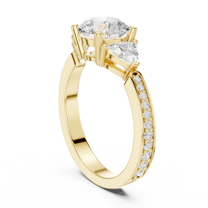 Mixed Shape Lab Grown Diamond Side Stone Ring