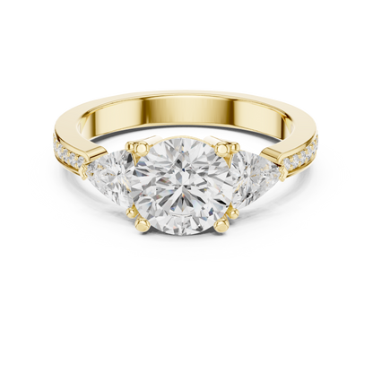 Mixed Shape Lab Grown Diamond Side Stone Ring