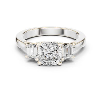 Mixed Shape Lab Grown Diamond Halo Ring