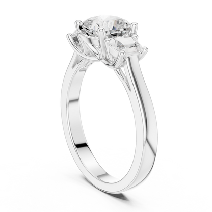 Mixed Shape Lab Grown Diamond Halo Ring