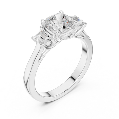 Mixed Shape Lab Grown Diamond Halo Ring