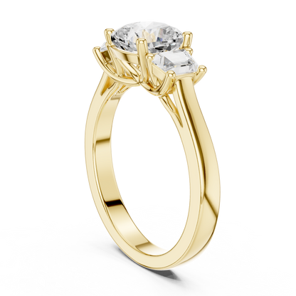 Mixed Shape Lab Grown Diamond Halo Ring