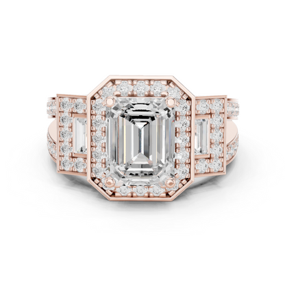 Mixed Shape Lab Grown Diamond Halo Ring