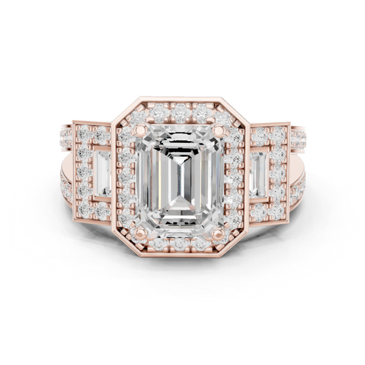 Mixed Shape Lab Grown Diamond Halo Ring