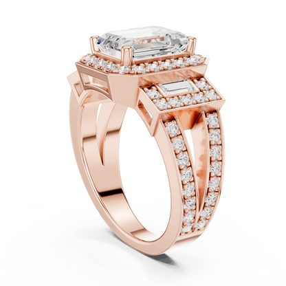 Mixed Shape Lab Grown Diamond Halo Ring
