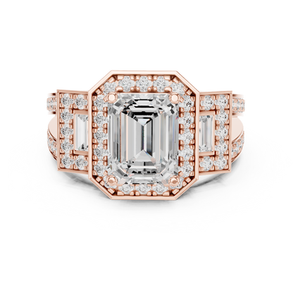 Mixed Shape Lab Grown Diamond Halo Ring
