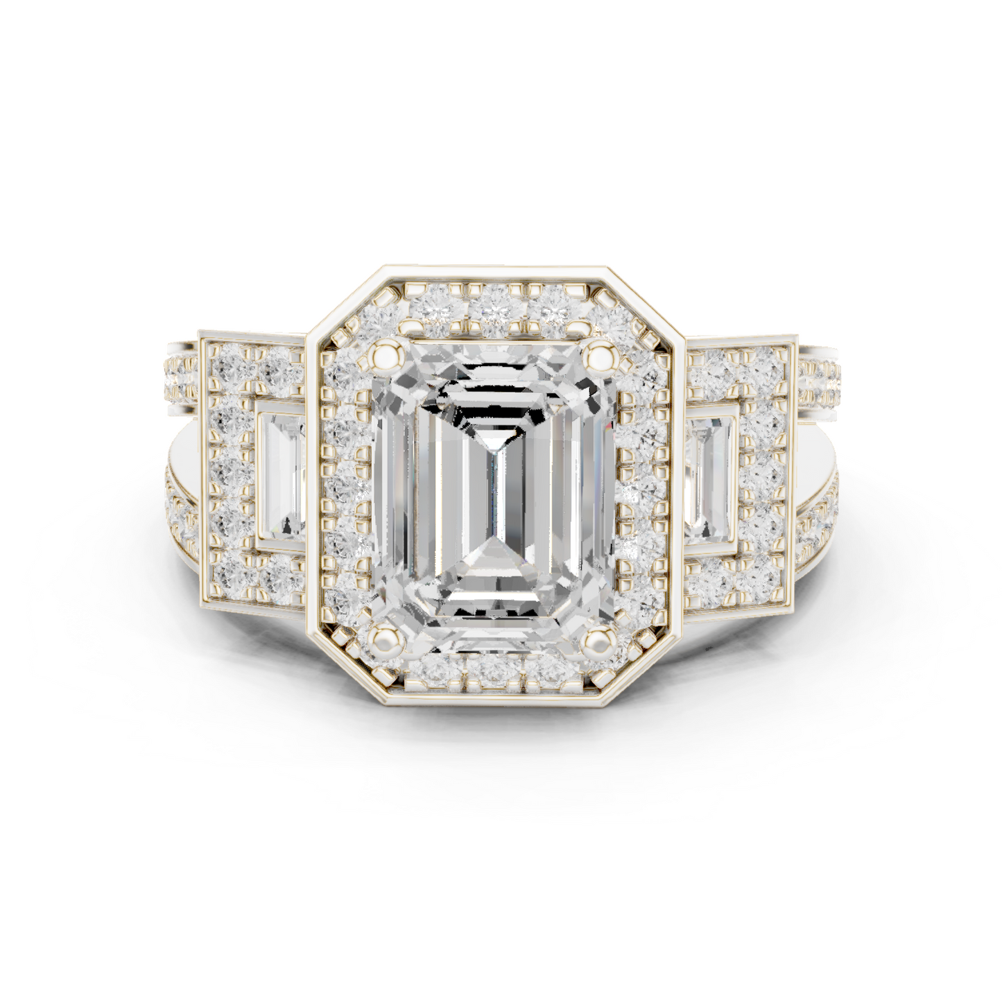 Mixed Shape Lab Grown Diamond Halo Ring