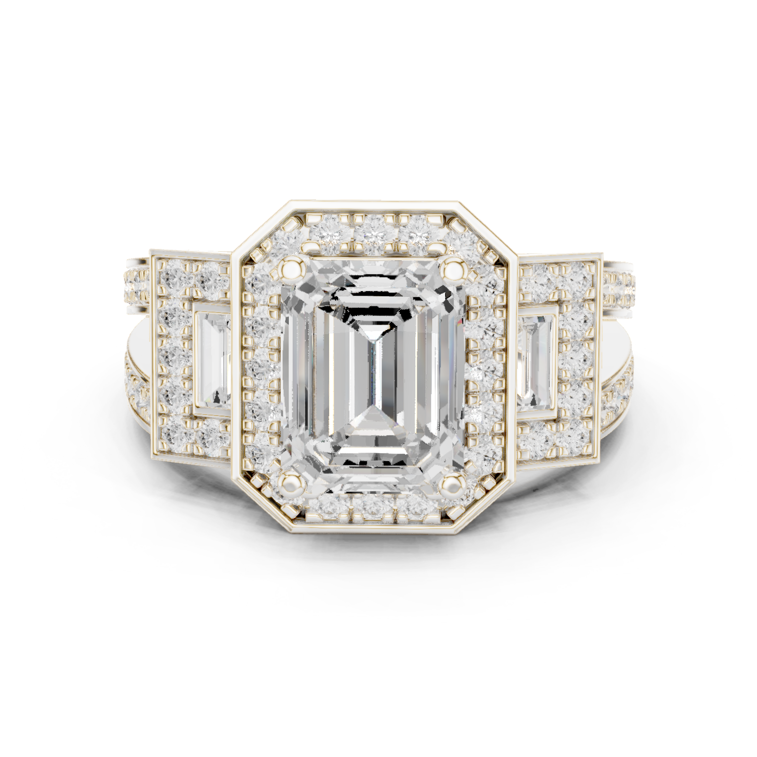 Mixed Shape Lab Grown Diamond Halo Ring