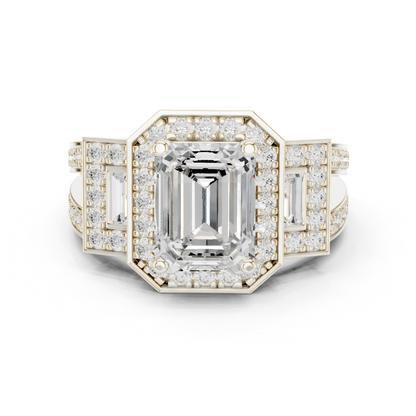 Mixed Shape Lab Grown Diamond Halo Ring