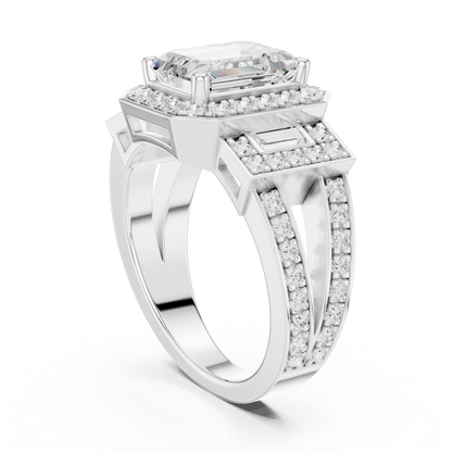 Mixed Shape Lab Grown Diamond Halo Ring