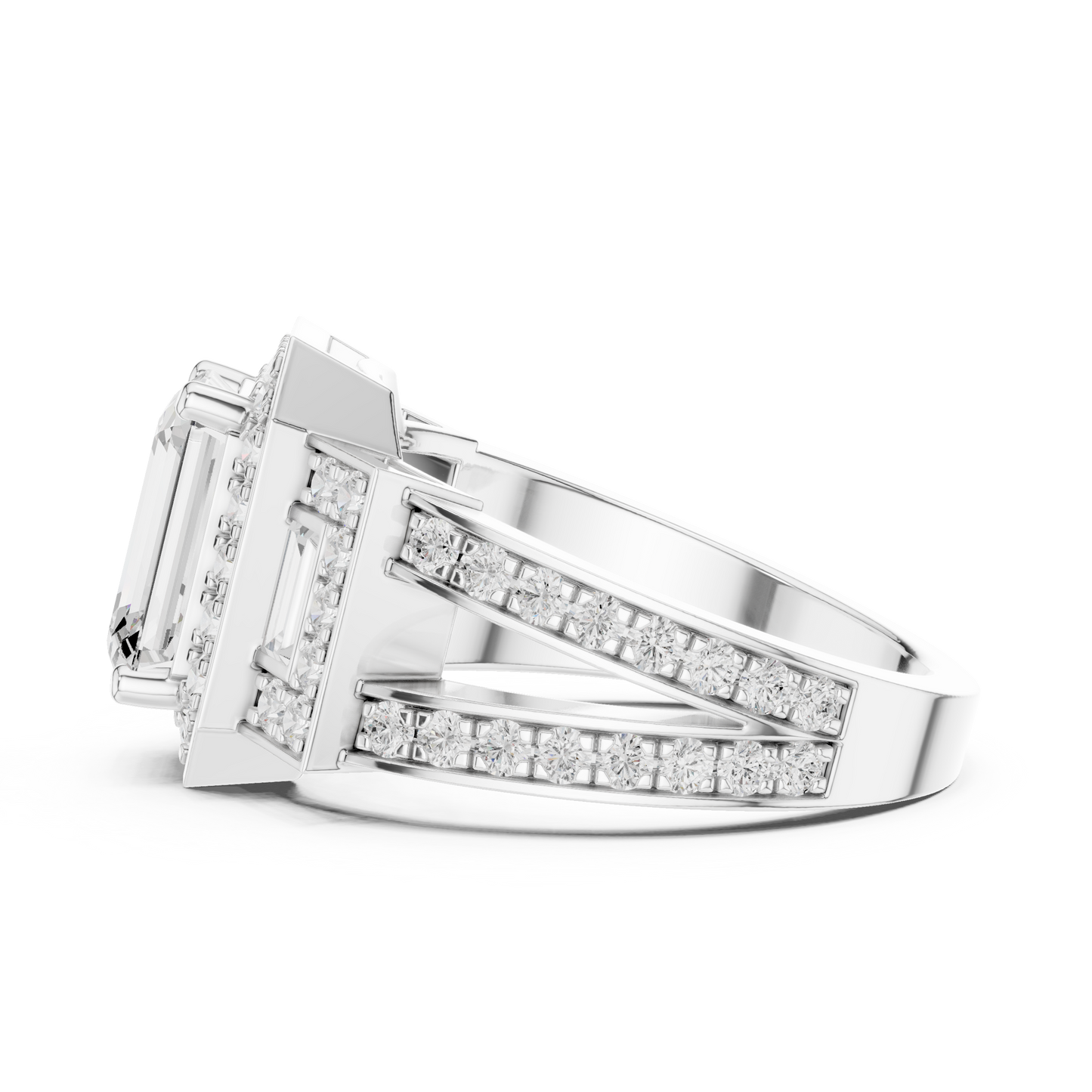 Mixed Shape Lab Grown Diamond Halo Ring
