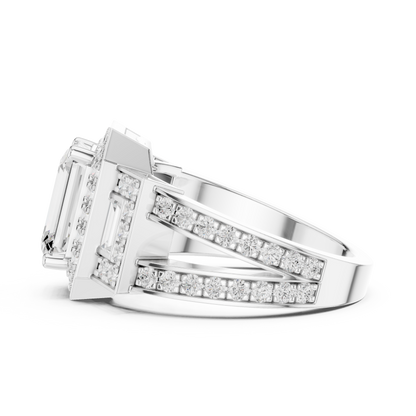 Mixed Shape Lab Grown Diamond Halo Ring