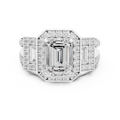 Mixed Shape Lab Grown Diamond Halo Ring