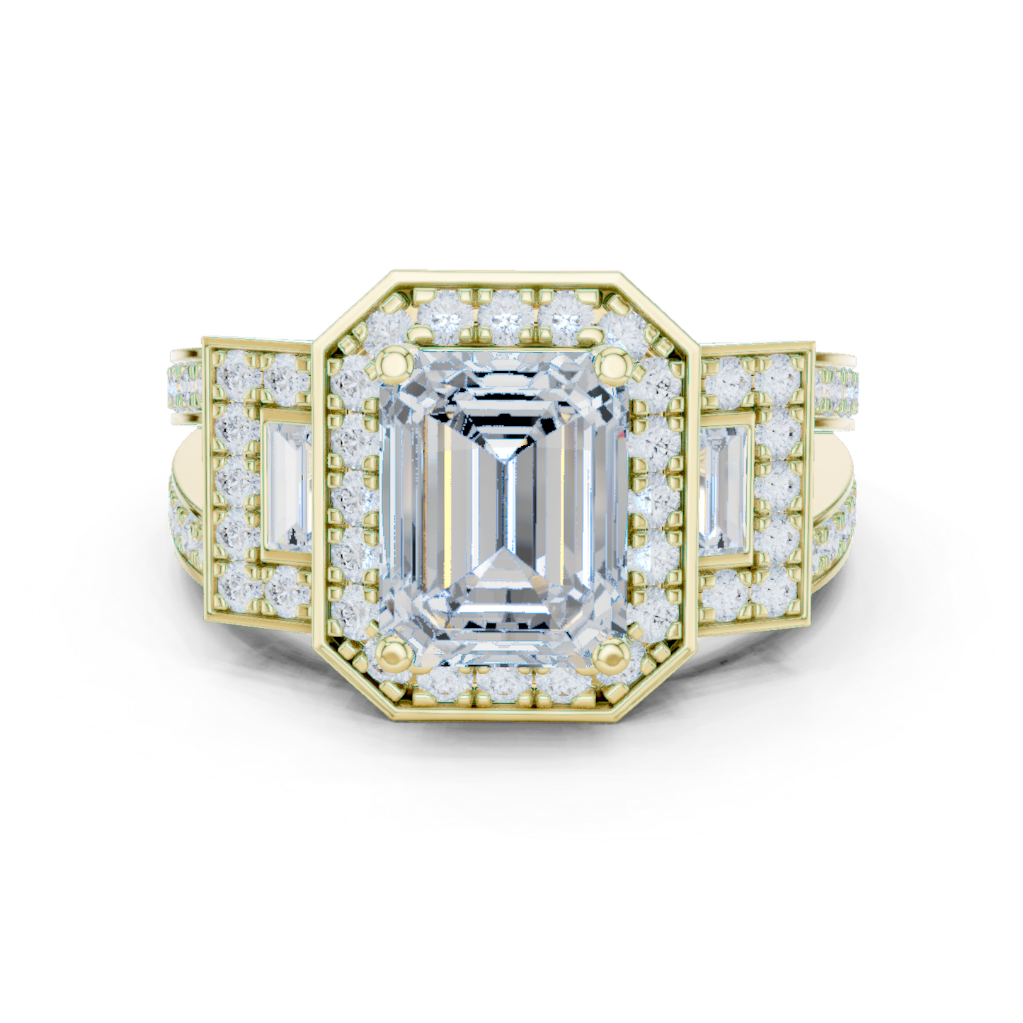 Mixed Shape Lab Grown Diamond Halo Ring