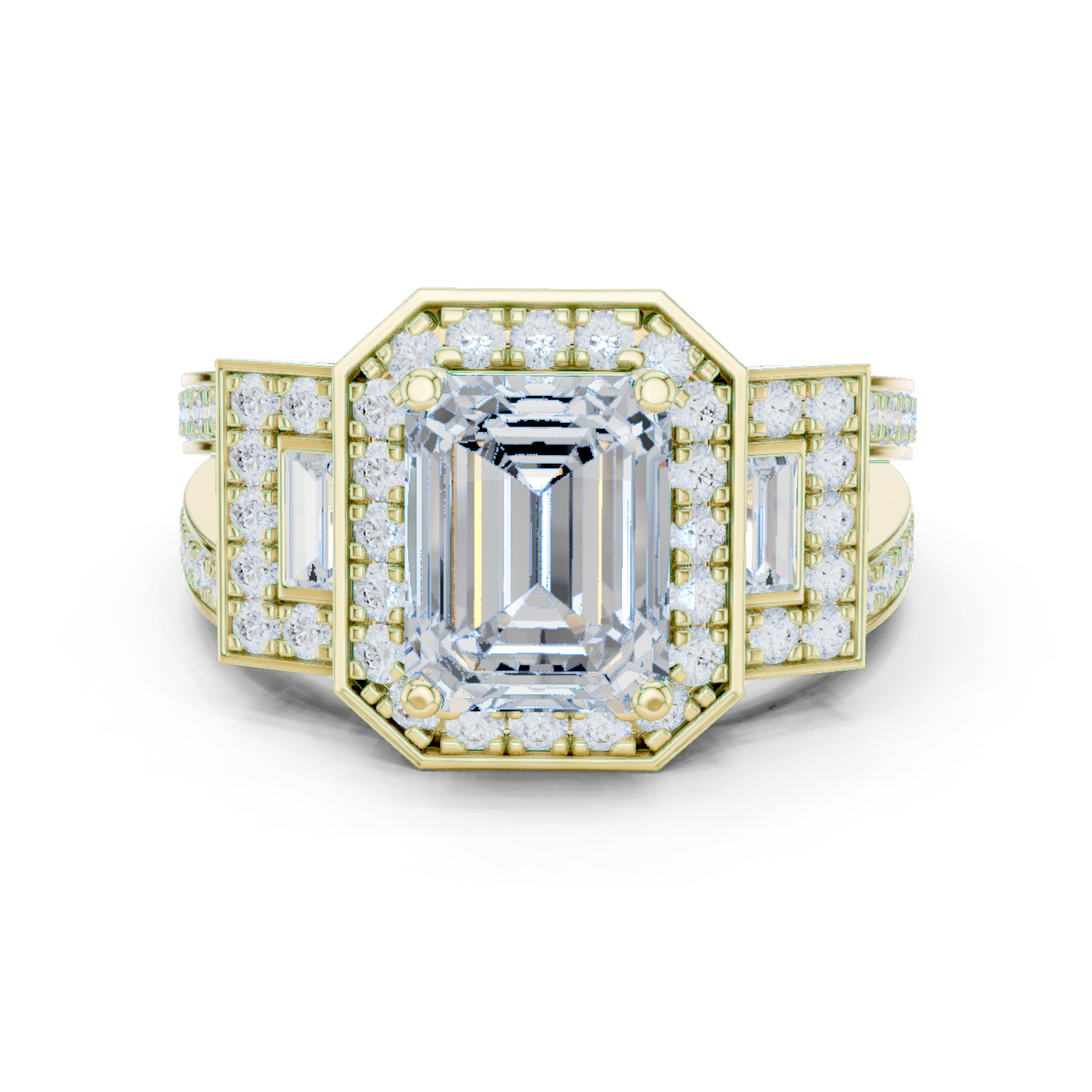Mixed Shape Lab Grown Diamond Halo Ring