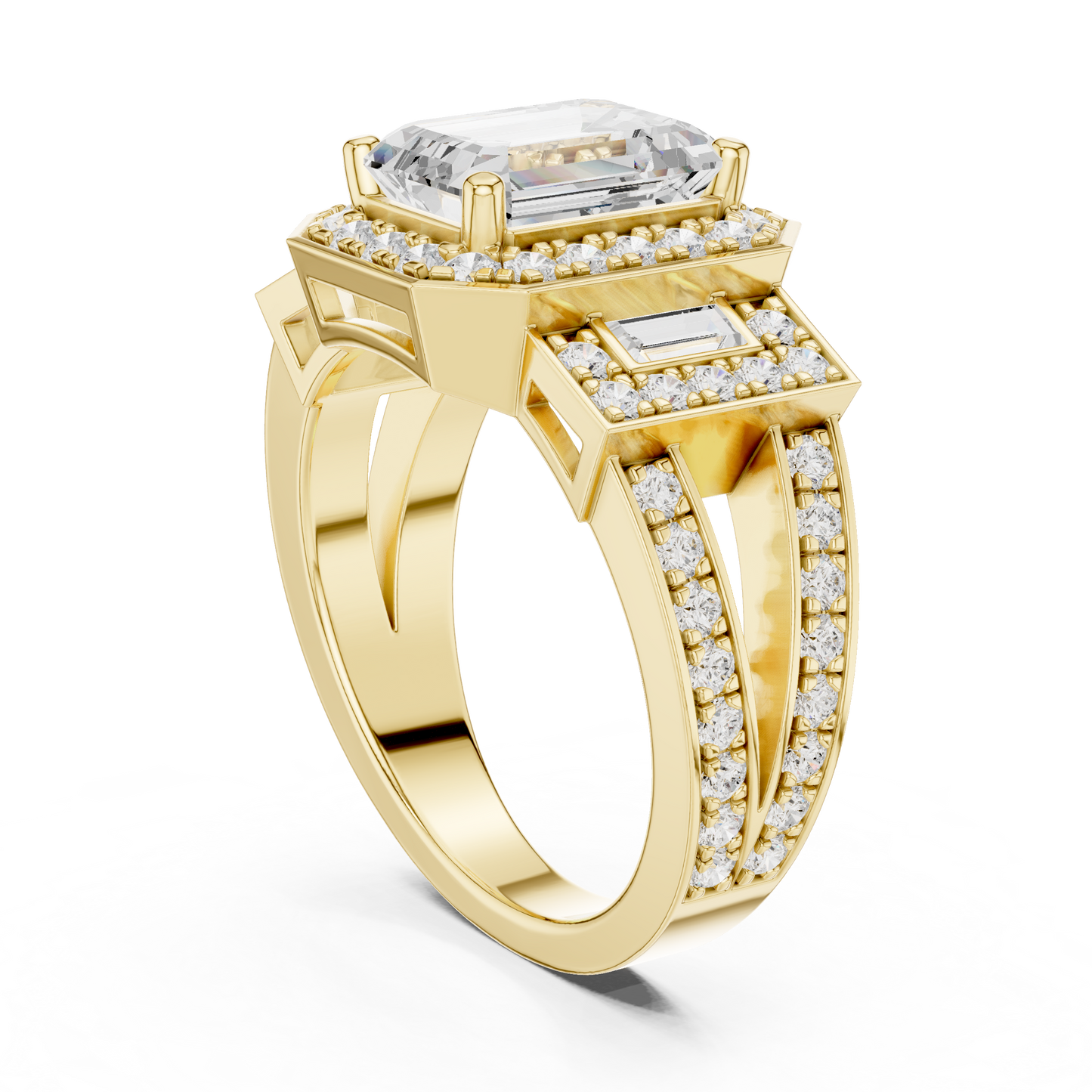 Mixed Shape Lab Grown Diamond Halo Ring