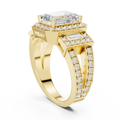 Mixed Shape Lab Grown Diamond Halo Ring