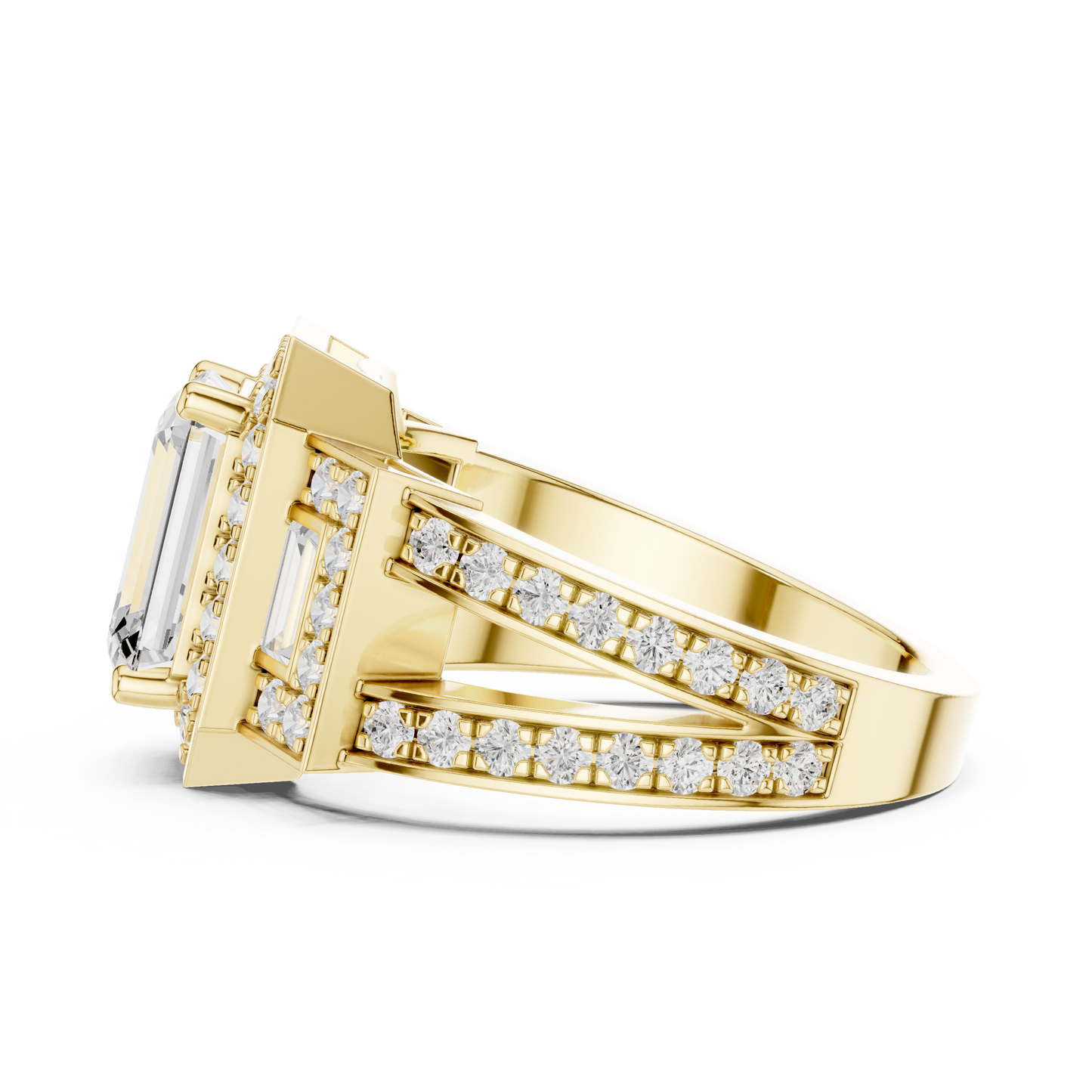 Mixed Shape Lab Grown Diamond Halo Ring