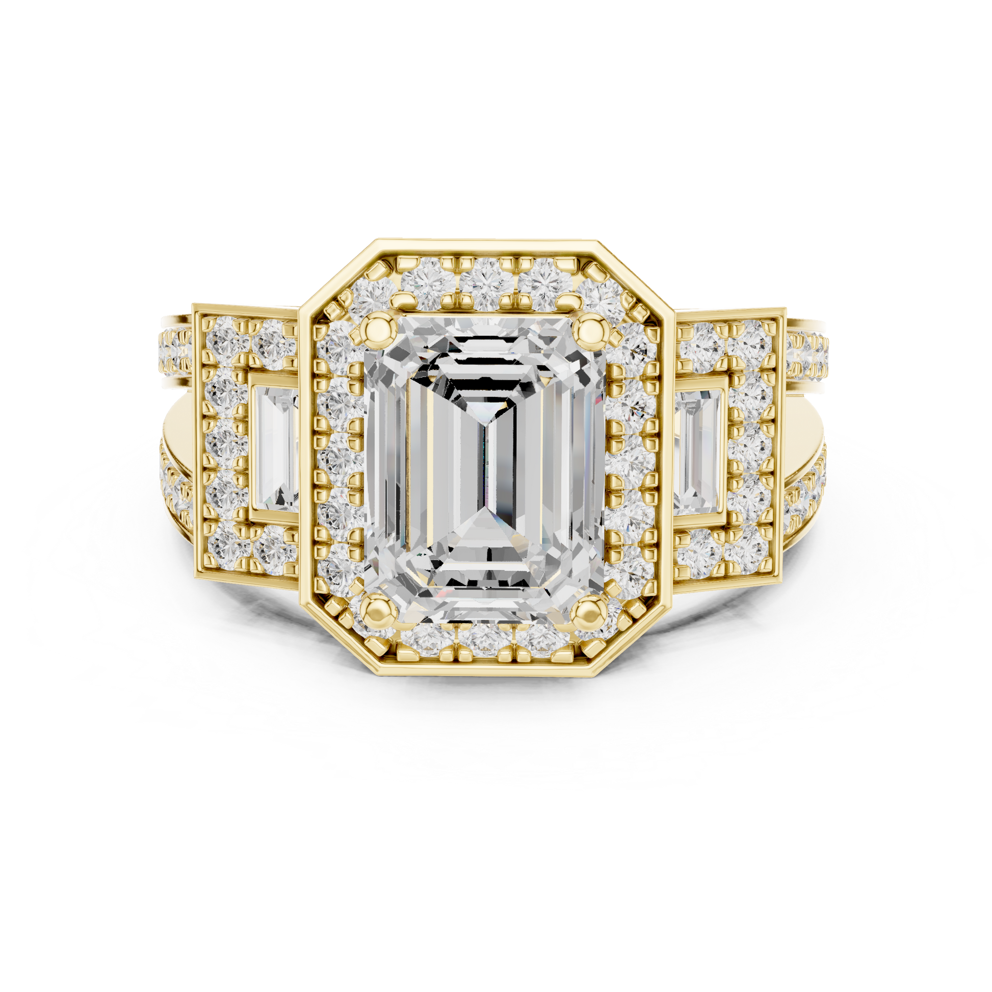 Mixed Shape Lab Grown Diamond Halo Ring