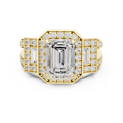 Mixed Shape Lab Grown Diamond Halo Ring