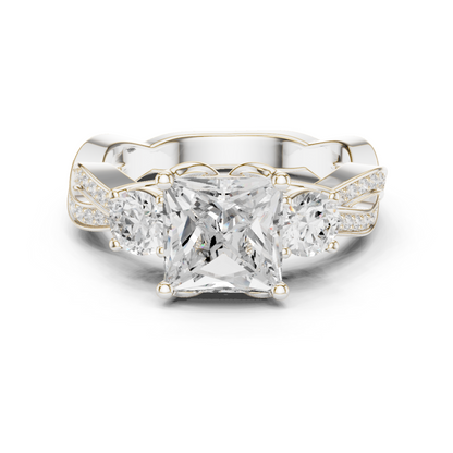 Mixed Shape Lab Grown Diamond Side Stone Ring