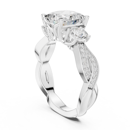 Mixed Shape Lab Grown Diamond Side Stone Ring
