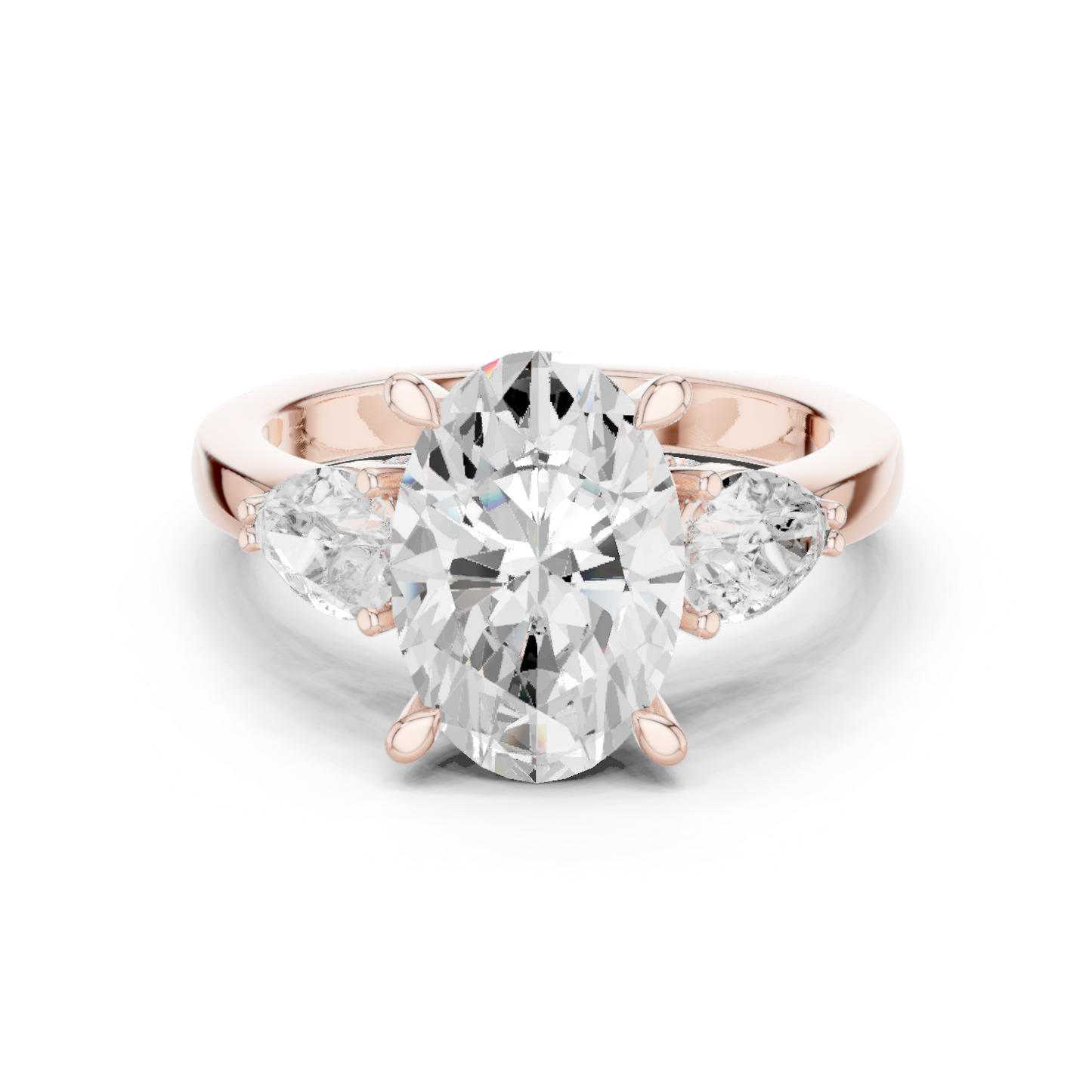 Mixed Shape Lab Grown Diamond Side Stone Ring
