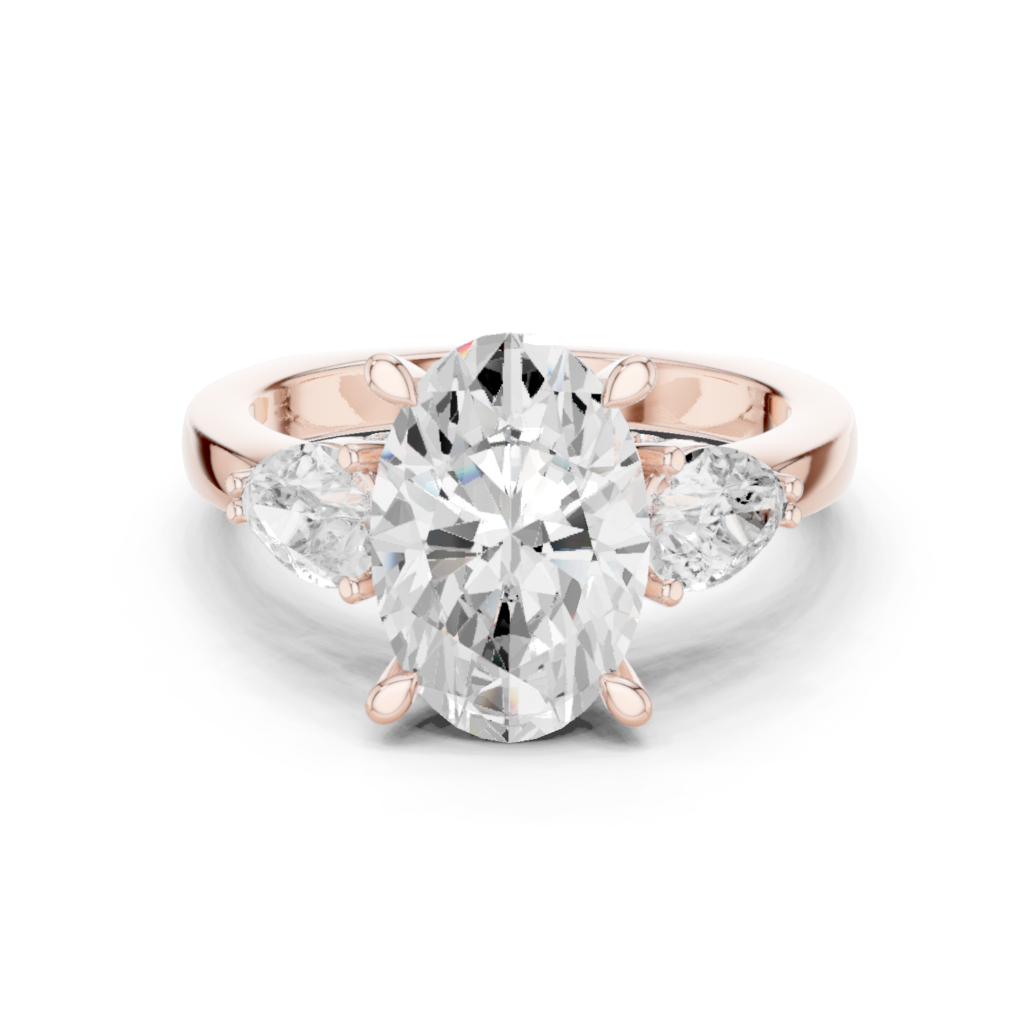 Mixed Shape Lab Grown Diamond Side Stone Ring