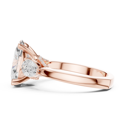 Mixed Shape Lab Grown Diamond Side Stone Ring